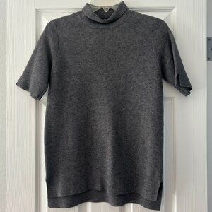 Zara Turtleneck Shortsleeve Knit Top